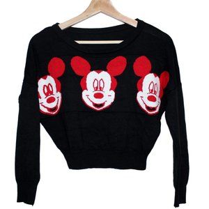 Unbranded Mickey Mouse Knit Sweater Cropped
